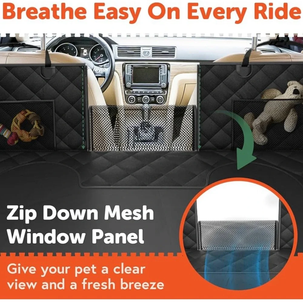 ⭐️7Lbs Dog Car Seat Cover for Back Seat Hard Bottom Protector-Waterproof